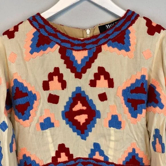 All Things Mochi Isula Embroidered Tassel Dress sz S - Picture 7 of 8